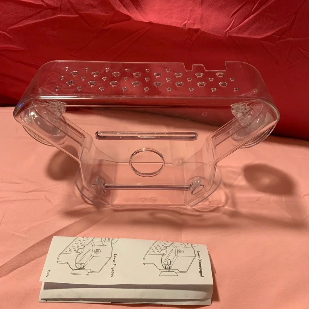 Thick plastic corner shower shelf